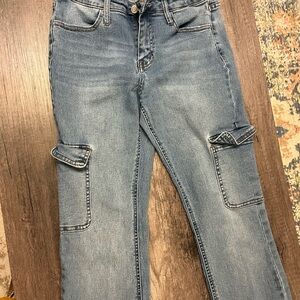 Women's Blue Cargo Jeans
